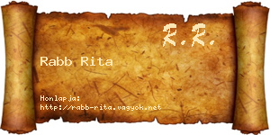 Rabb Rita névjegykártya