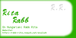 rita rabb business card